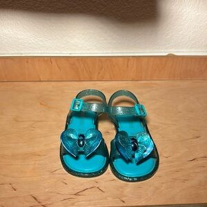 Toddler mini Melissa sandals in blue